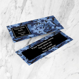 Navy Blue Camouflage, Military Pattern, Army Mini Business Card