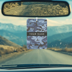 Navy Blue Camouflage Your name Personalize Air Freshener
