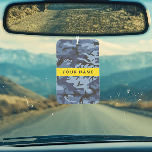 Navy Blue Camouflage Your name Personalize Air Freshener