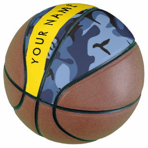 Navy Blue Camouflage Your name Personalize Basketball