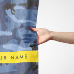 Navy Blue Camouflage Your name Personalize Scarf<br><div class="desc">Elegant,  stylish and sophisticated camouflage pattern in navy blue colour. Modern and trendy gift,  perfect for the military lover in your life. Personalize by adding your name,  nickname,  monogram or initials.</div>