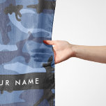 Navy Blue Camouflage Your name Personalize Scarf<br><div class="desc">Elegant,  stylish and sophisticated camouflage pattern in navy blue colour. Modern and trendy gift,  perfect for the military lover in your life. Personalize by adding your name,  nickname,  monogram or initials.</div>