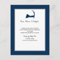 Navy Blue Cape Cod Map | Reception