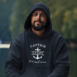 Navy Blue Captain Boat Nautical Anchor Ship  Hoodie<br><div class="desc">Sail in style with the Navy Blue Captain Boat Nautical Anchor Ship Hoodie. This premium tee features a classic navy blue hue and a striking anchor and ship design, perfect for maritime enthusiasts. Crafted from soft, breathable fabric, it ensures all-day comfort whether you're on the water or on land. Ideal...</div>
