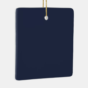 Navy Blue Ceramic Ornament