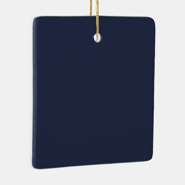 Navy Blue Ceramic Ornament (Right)