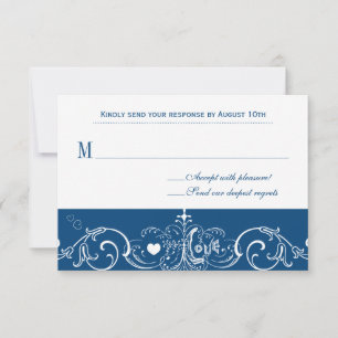 Navy Blue Chalkboard Response Card