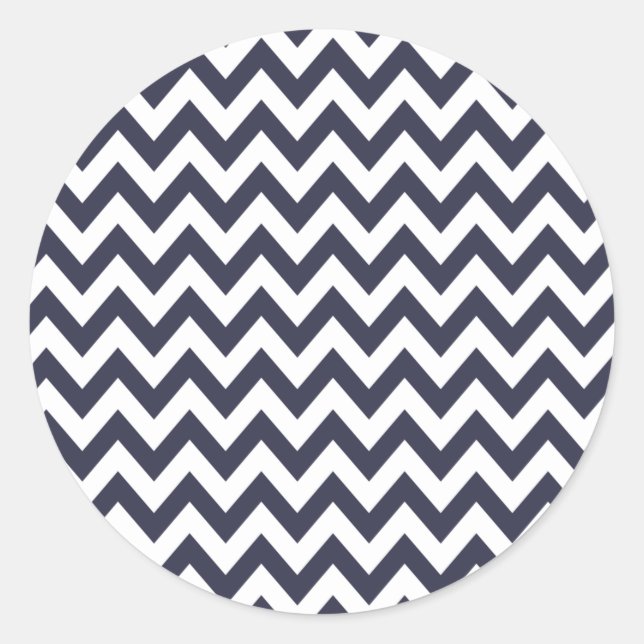 Navy Blue Chevron Stickers (Front)