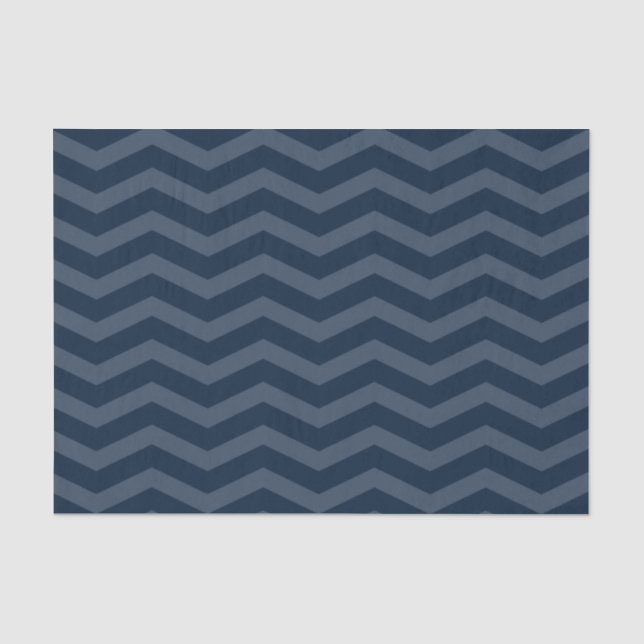 Navy Blue Chevron Tissue Paper (Front)