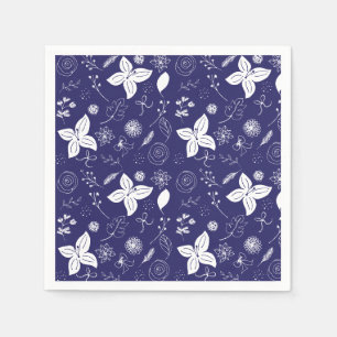 Navy Blue Christmas Napkin
