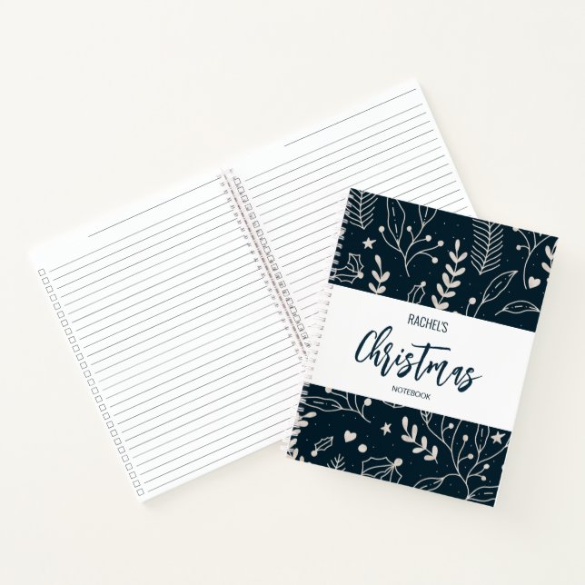 Navy Blue Christmas Notebook (Inside)