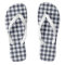 Navy Blue Classic Gingham Flip Flops Adult