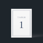 Navy Blue Classic Minimalist Wedding<br><div class="desc">Navy Blue Classic Minimalist Wedding Table Number. Fully customizable. **PLEASE NOTE: To order,  simply adjust your table number and add each number to your cart separately. Then check out once you are finished.</div>