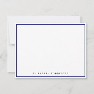 Navy Blue Classic Single Border       Card