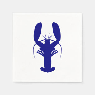 Navy Blue Coastal Lobster Napkin