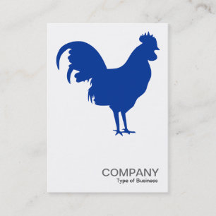 Navy Blue Cockerel - White Business Card