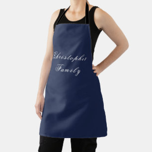 Navy Blue Colour Custom Name  Apron