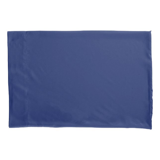 Navy Blue colour Easily Customize This Pillowcase (Front-Left)