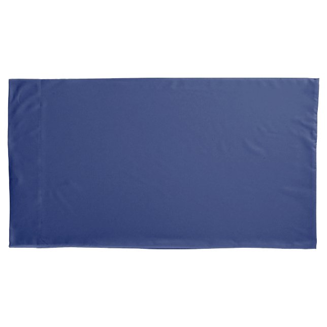 Navy Blue colour Easily Customize This Pillowcase (Front-Left)
