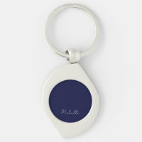 Navy Blue Colour Plain Modern Own Name Calligraphy