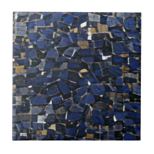 Navy blue corner mosaic digital art  tile