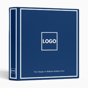 Navy Blue Corporate Logo Company Binder