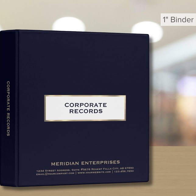 Navy Blue Corporate Record Book Binder (Creator Uploaded)