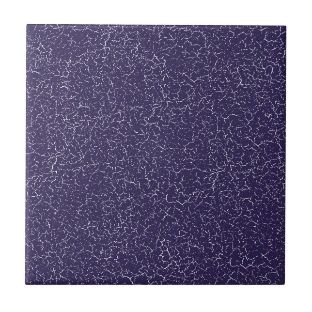 Navy Blue Crackle Glaze Solid Color Tile (Front)