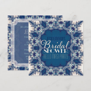 Navy Blue + Creme Delight Bridal Shower Invitation