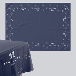 Navy Blue Custom Business Logo Trade show Display Tablecloth