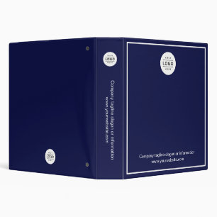 Navy Blue.Custom Company Logo Business Binder