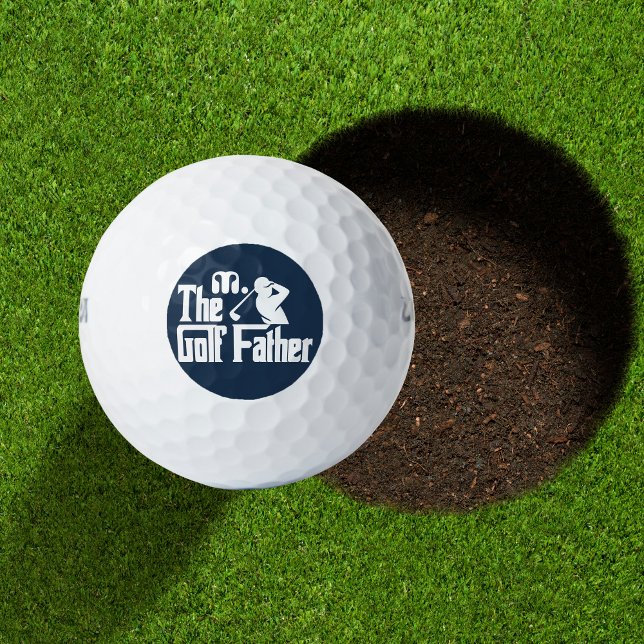 Navy Blue Custom Monogram  The Golf Father Golf Balls (Creator Uploaded)