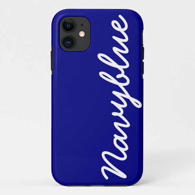 Navy Blue Customizable Cover iPhone 5 Case (Back)