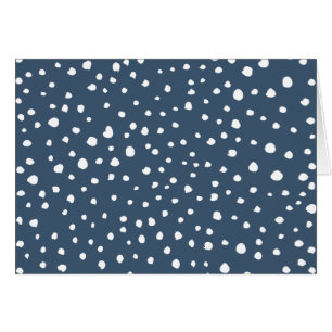 Navy Blue Dalmatian Spots, Dalmatian Dots, Dotted