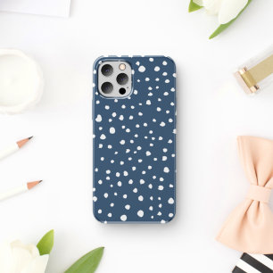 Navy Blue Dalmatian Spots, Dalmatian Dots, Dotted iPhone 11 Case