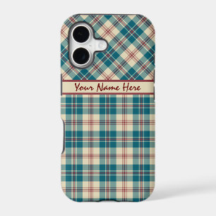 Navy Blue, Deep Red, Beige Plaid iPhone 5/5s Case
