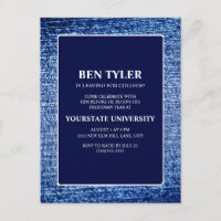 Navy Blue Denim College Trunk Party