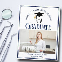 Navy Blue Dental School Photo Custom Graduation