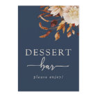 Navy Blue Dessert Bar Sign