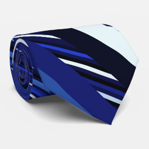 Navy blue diagonal stripes tie