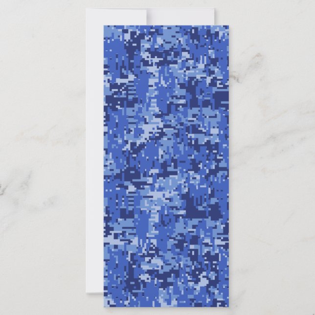 Navy Blue Digital Camo Camouflage Texture (Front)