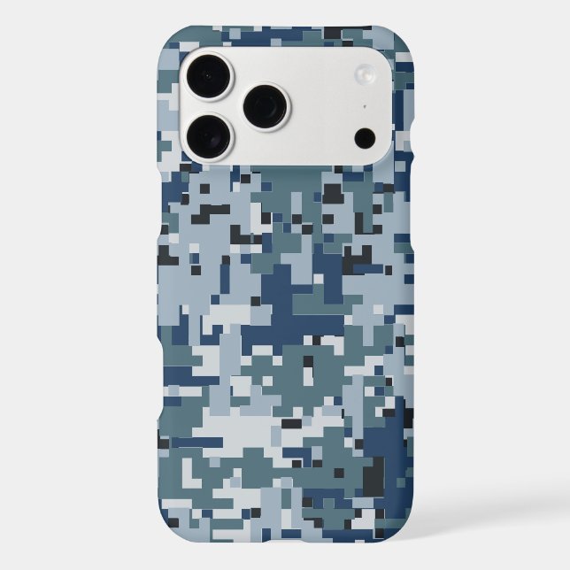 Navy Blue Digital Camouflage Decor on a (Verso)