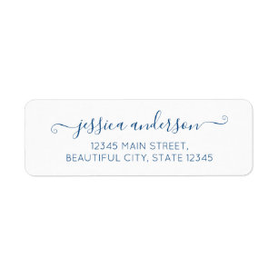 Navy Blue Elegant Moderne Calligraphie Script tend