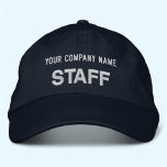 Navy Blue Embroidered Staff Baseball Hat Custom<br><div class="desc">Easily personalize this navy blue Alternative Apparel embroidered staff hat with your own custom text. You can also customize it with your logo or other image. This chino twill cap style is 100% cotton. The "Flexfit Wool Cap" style have options to add your embroidery on the sides and back. Adjustable...</div>