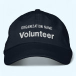 Navy Blue Embroidered Volunteer Cap Custom Hat<br><div class="desc">Easily personalize this Alternative Apparel navy blue volunteer hat with your own custom text. You can also customize it with your logo or other image. This chino twill cap style is 100% cotton. The "Flexfit Wool Cap" style have options to add your embroidery on the sides and back. Adjustable unisex...</div>