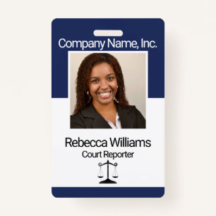 Navy Blue - Employee Picture Badge