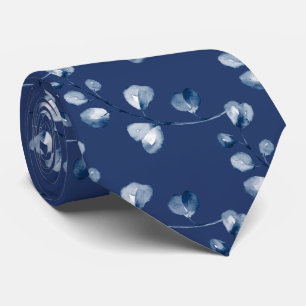 Navy Blue Eucalyptus Wedding Navy Blue Neck Tie