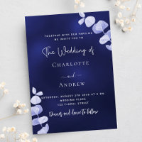 Navy blue eucalyptus wedding