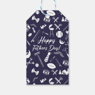 Navy Blue Father's Day Gift Tags