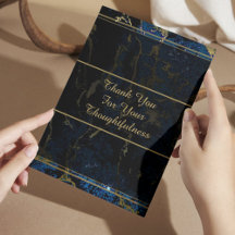 Navy Blue & (Faux) Gold Marble Wedding